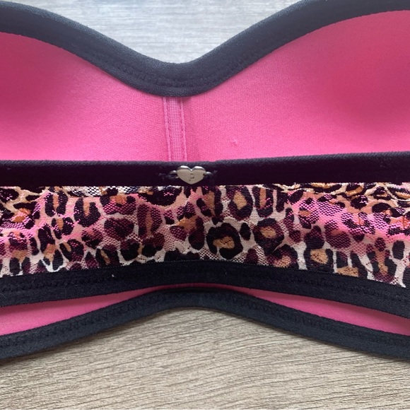 Victoria Secret PINK Leopard Print Lace Bandeau Bra - Picture 2 of 10